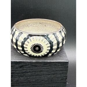 Evil Eye Enamel Clamper Bangle